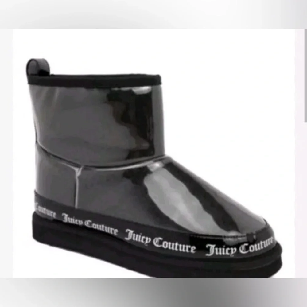 NWT Juicy Couture Klash Winter Boots Faux Fur Lined Sz 8 Black Y2K